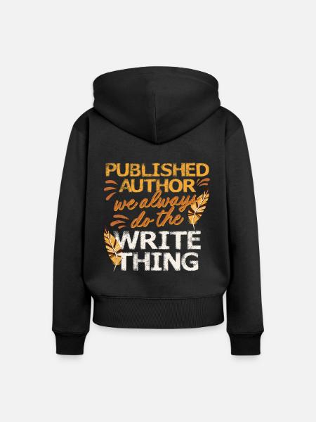 Autor Autoren - Frauen Premium Bio Zip Hoodie - Schwarz