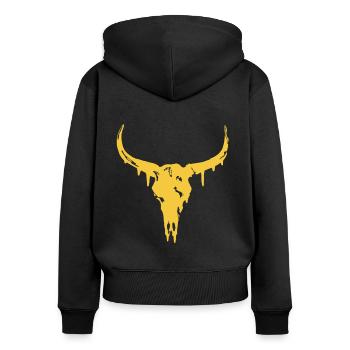 #superior: Bull - Sweat à capuche zippé Premium bio Femme - noir - Dos - Julia (174cm)
