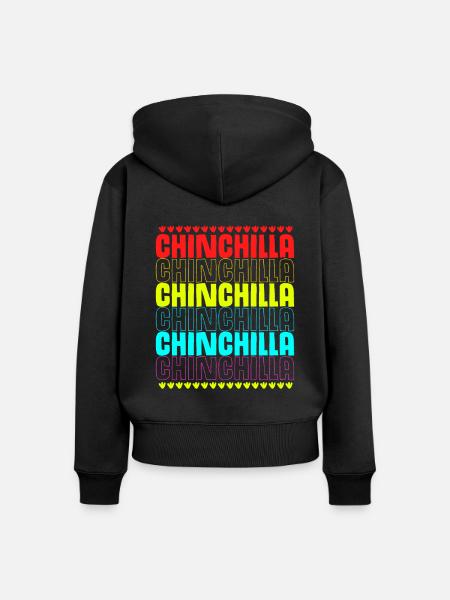 Chinchilla - Frauen Premium Bio Zip Hoodie - Schwarz