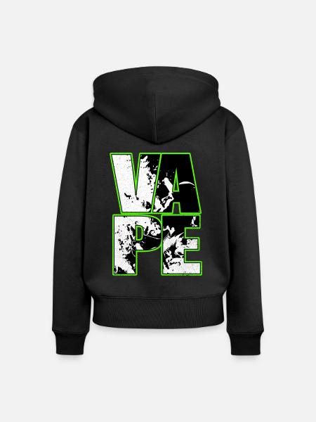 Vape - Frauen Premium Bio Zip Hoodie - Schwarz