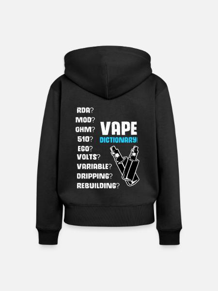 Vape - Frauen Premium Bio Zip Hoodie - Schwarz
