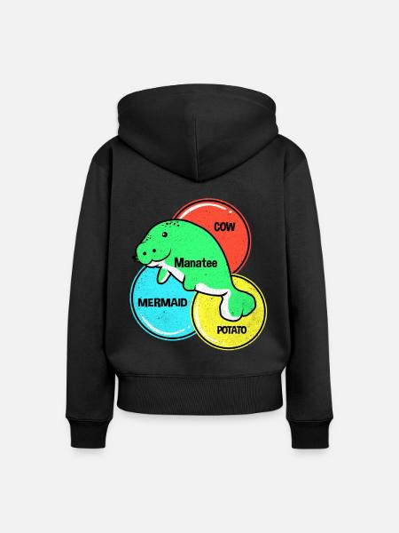 Seekuh - Frauen Premium Bio Zip Hoodie - Schwarz