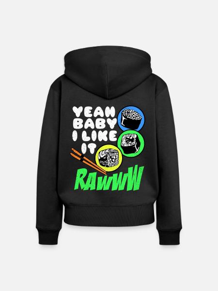 Sushi - Frauen Premium Bio Zip Hoodie - Schwarz