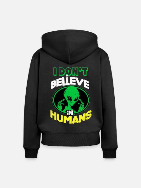 Aliens - Frauen Premium Bio Zip Hoodie - Schwarz