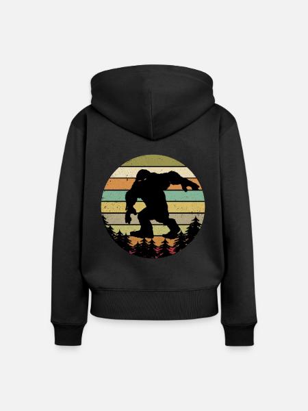 Bigfoot - Frauen Premium Bio Zip Hoodie - Schwarz
