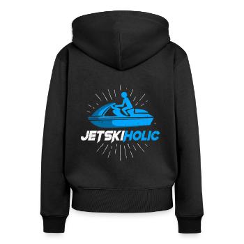 Jet ski - Women's Premium Organic Zip Hoodie - black - Back - Julia (174cm)