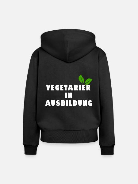 Vegetarier in Ausbildung - Frauen Premium Bio Zip Hoodie - Schwarz