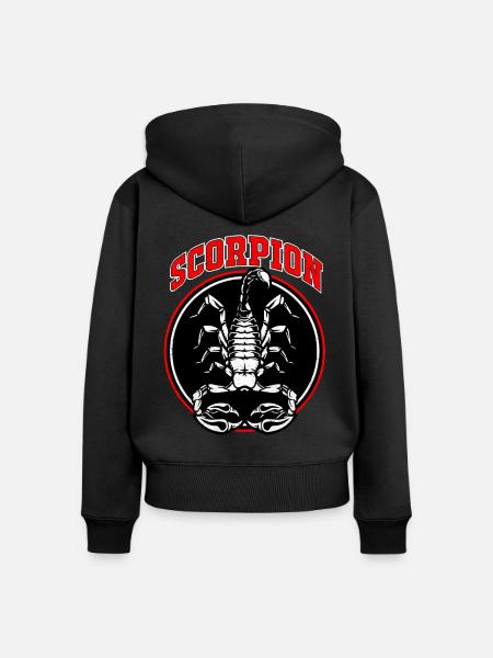 Skorpion - Frauen Premium Bio Zip Hoodie - Schwarz