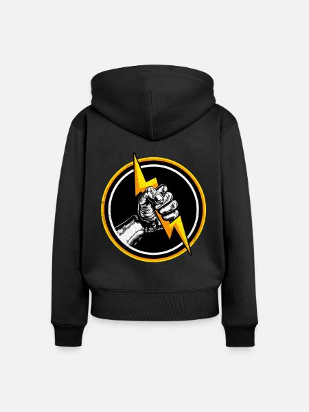 Elektriker - Frauen Premium Bio Zip Hoodie - Schwarz