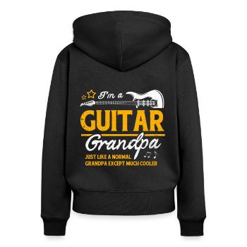 guitar - Women's Premium Organic Zip Hoodie - black - Back - Julia (174cm)