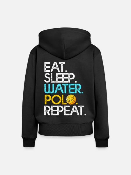 Wasserball - Frauen Premium Bio Zip Hoodie - Schwarz