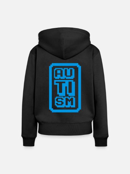 Autismus - Frauen Premium Bio Zip Hoodie - Schwarz