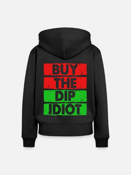 Börse - Frauen Premium Bio Zip Hoodie - Schwarz
