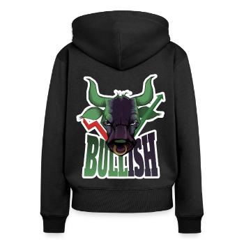 Bullish - Sweat à capuche zippé Premium bio Femme - noir - Dos - Julia (174cm)