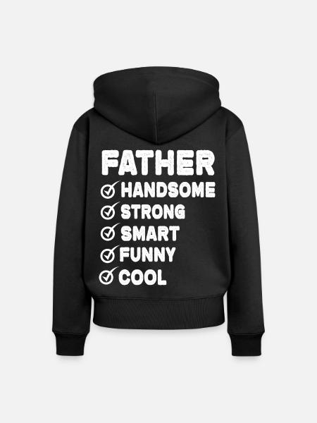 Father - Frauen Premium Bio Zip Hoodie - Schwarz