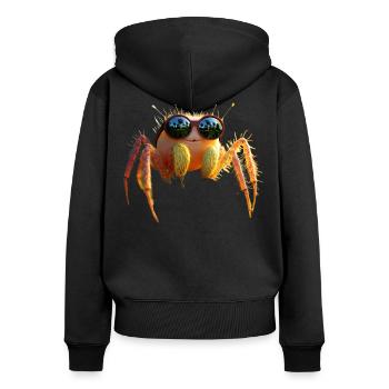 Spinne Vogelspinne Tarantel Liebe Arachnid Spinnen - Frauen Premium Bio Zip Hoodie - Schwarz - Hinten - Julia (174cm)