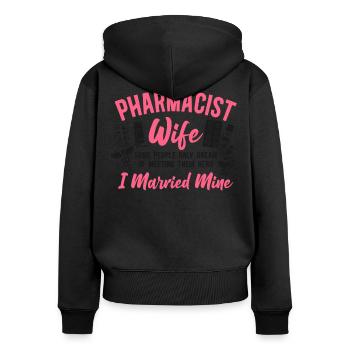 Pharmacy Tech Technician - Women's Premium Organic Zip Hoodie - black - Back - Julia (174cm)