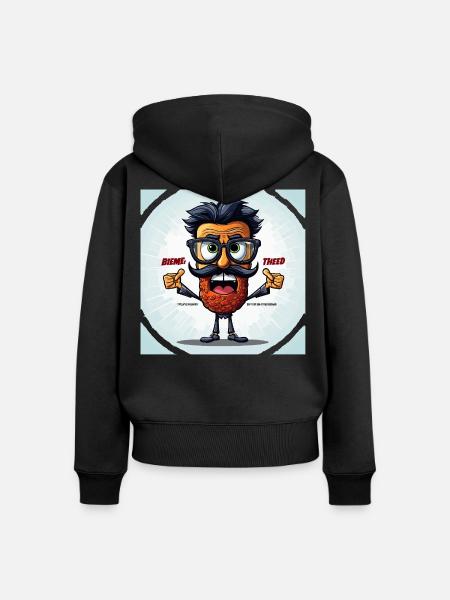 Die Kleidung der Jokesters - Frauen Premium Bio Zip Hoodie - Schwarz
