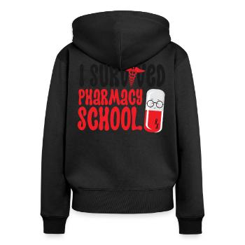 Pharmacy Tech Technician - Frauen Premium Bio Zip Hoodie - Schwarz - Hinten - Julia (174cm)