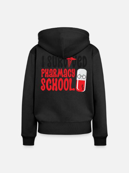 Pharmacy Tech Technician - Frauen Premium Bio Zip Hoodie - Schwarz