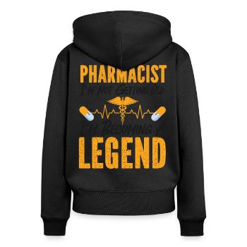 Pharmacy Tech Technician - Frauen Premium Bio Zip Hoodie - Schwarz - Hinten - Julia (174cm)