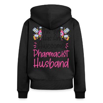 Pharmacy Tech Technician - Frauen Premium Bio Zip Hoodie - Schwarz - Hinten - Julia (174cm)