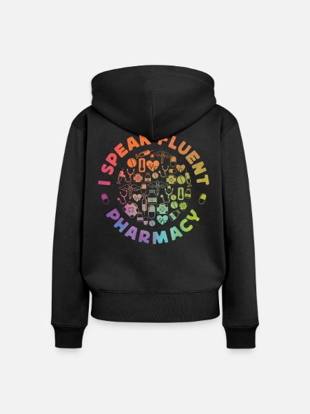 Technicien en pharmacie - Sweat à capuche zippé Premium bio Femme - noir