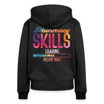 Pharmacy Tech Technician - Women's Premium Organic Zip Hoodie - black - Back - Julia (174cm)