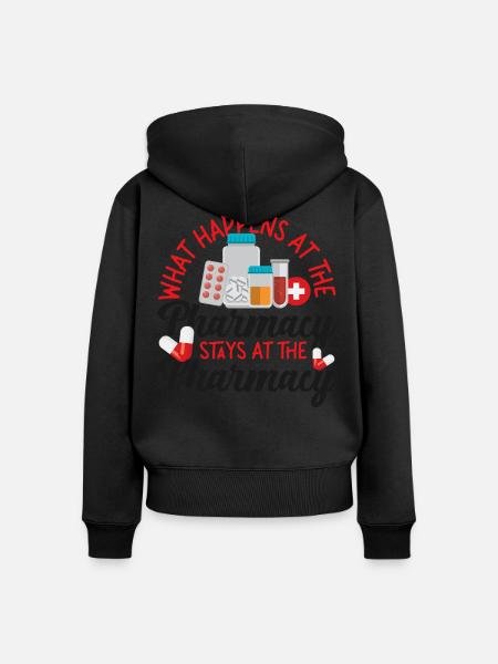 Pharmacy Tech Technician - Frauen Premium Bio Zip Hoodie - Schwarz