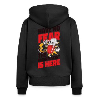 Pharmacy Tech Technician - Women's Premium Organic Zip Hoodie - black - Back - Julia (174cm)