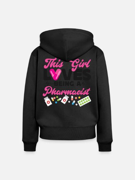 Pharmacy Tech Technician - Frauen Premium Bio Zip Hoodie - Schwarz