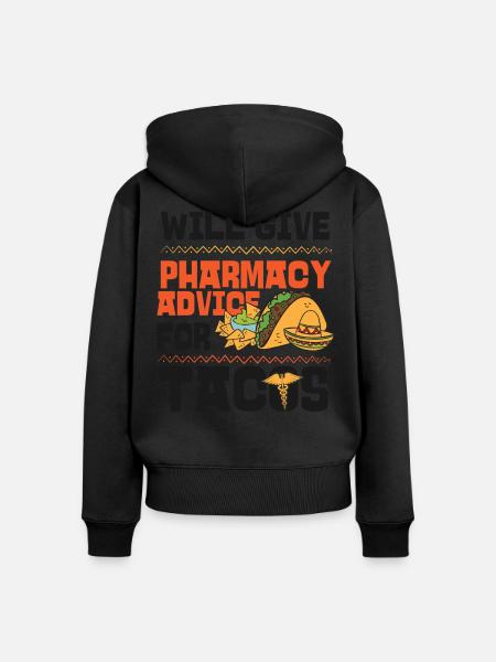 Pharmacy Tech Technician - Frauen Premium Bio Zip Hoodie - Schwarz
