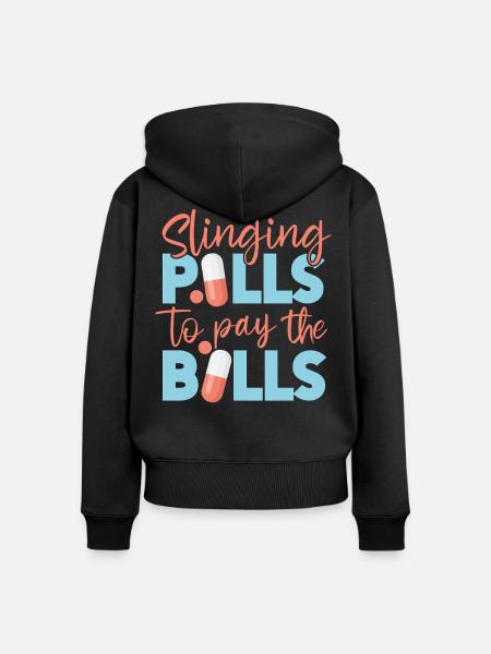 Pharmacy Tech Technician - Frauen Premium Bio Zip Hoodie - Schwarz