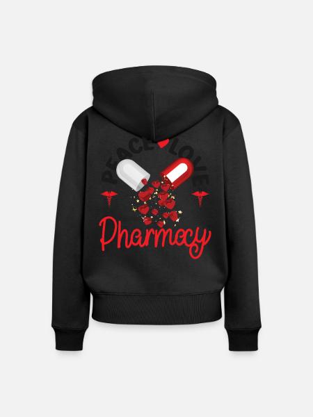 Pharmacy Tech Technician - Frauen Premium Bio Zip Hoodie - Schwarz