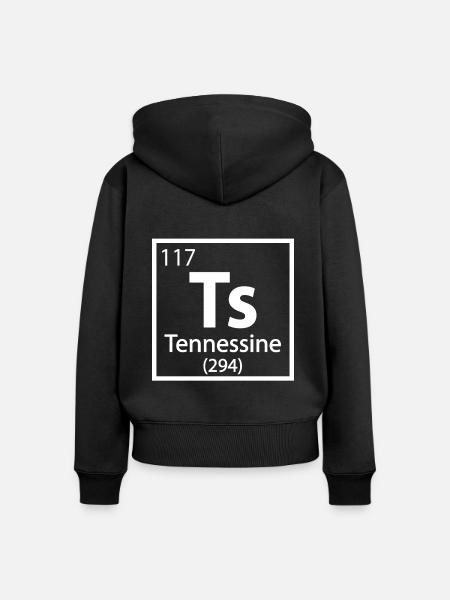 Periodensystem des Tennessine-Elements - Frauen Premium Bio Zip Hoodie - Schwarz