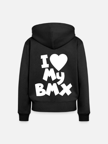 BMX - Frauen Premium Bio Zip Hoodie - Schwarz