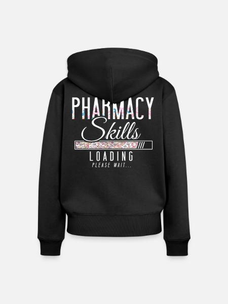 Pharmacy Tech Technician - Frauen Premium Bio Zip Hoodie - Schwarz