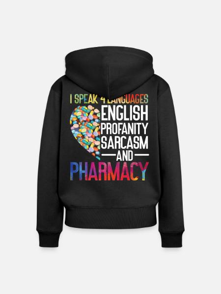 Pharmacy Tech Technician - Frauen Premium Bio Zip Hoodie - Schwarz