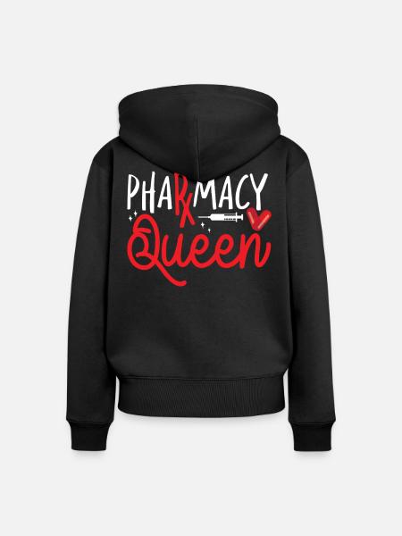 Pharmacy Tech Technician - Frauen Premium Bio Zip Hoodie - Schwarz