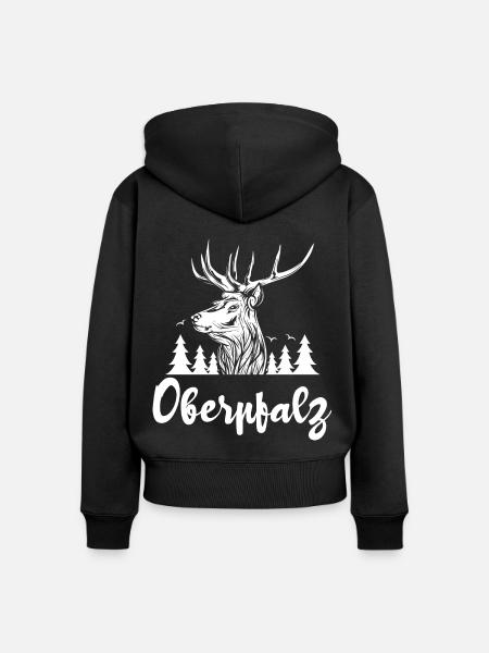 Oberpfalz - Frauen Premium Bio Zip Hoodie - Schwarz