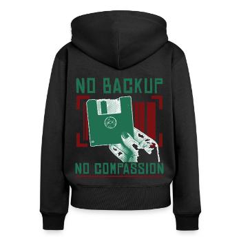 Funny Software Engineer - Women's Premium Organic Zip Hoodie - black - Back - Julia (174cm)