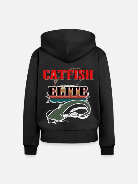 Catfish Elite - Frauen Premium Bio Zip Hoodie - Schwarz