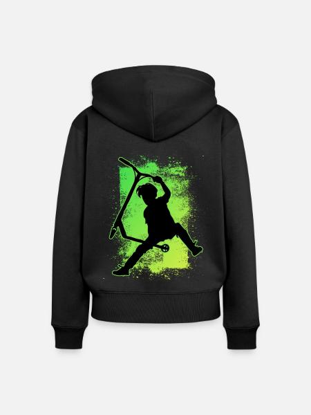 Freestyle Roller - Frauen Premium Bio Zip Hoodie - Schwarz