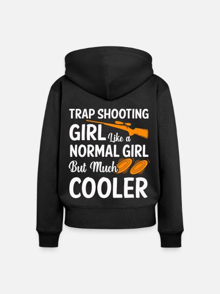 Fallenschießen - Frauen Premium Bio Zip Hoodie - Schwarz