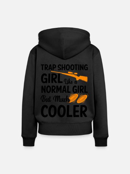 Trapschießen - Frauen Premium Bio Zip Hoodie - Schwarz