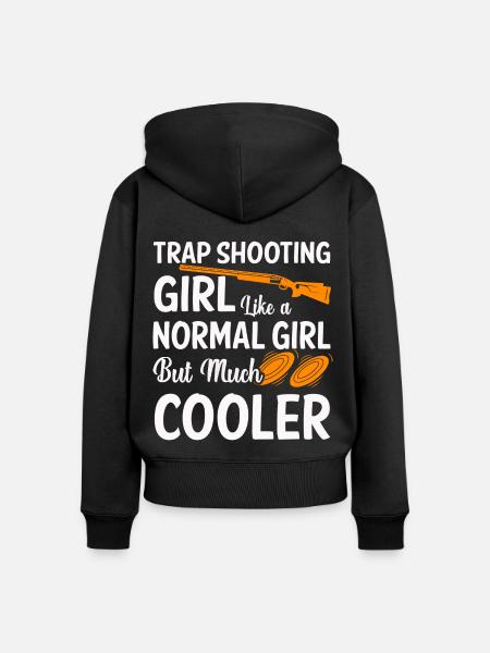 Fallenschießen - Frauen Premium Bio Zip Hoodie - Schwarz