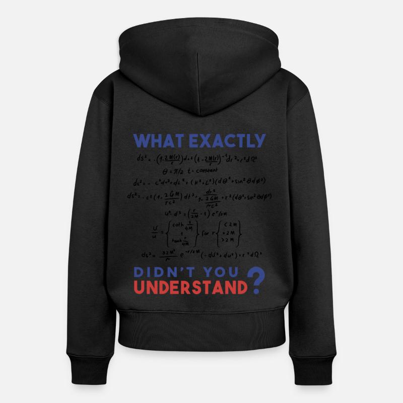 Physics formula Joke - Women's Premium Organic Zip Hoodie - black
