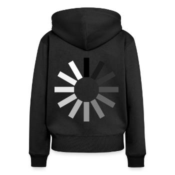 Veuillez attendre le symbole de charge - Sweat à capuche zippé Premium bio Femme - noir - Dos - Julia (174cm)