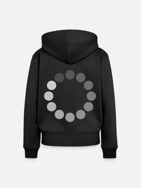 Loading Icon Circle - Frauen Premium Bio Zip Hoodie - Schwarz