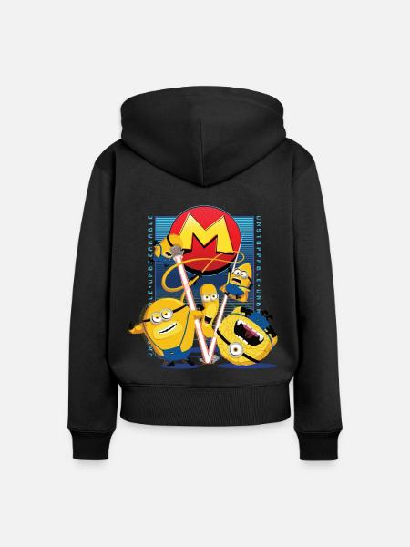 Minions Mega Minions Mit Superkräften - Frauen Premium Bio Zip Hoodie - Schwarz